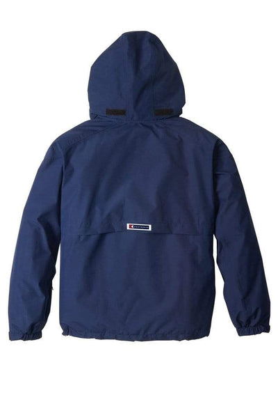 Back of Navy Boathouse Men's GORE-TEX® Waterproof Barrier Jacket