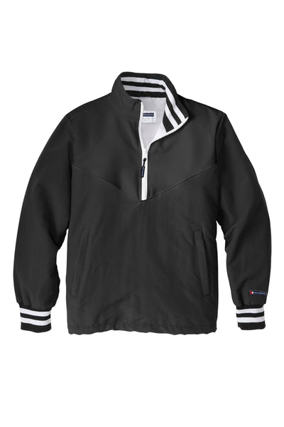 Men's Mission Half-Zip Windbreaker Pullover Black / Small