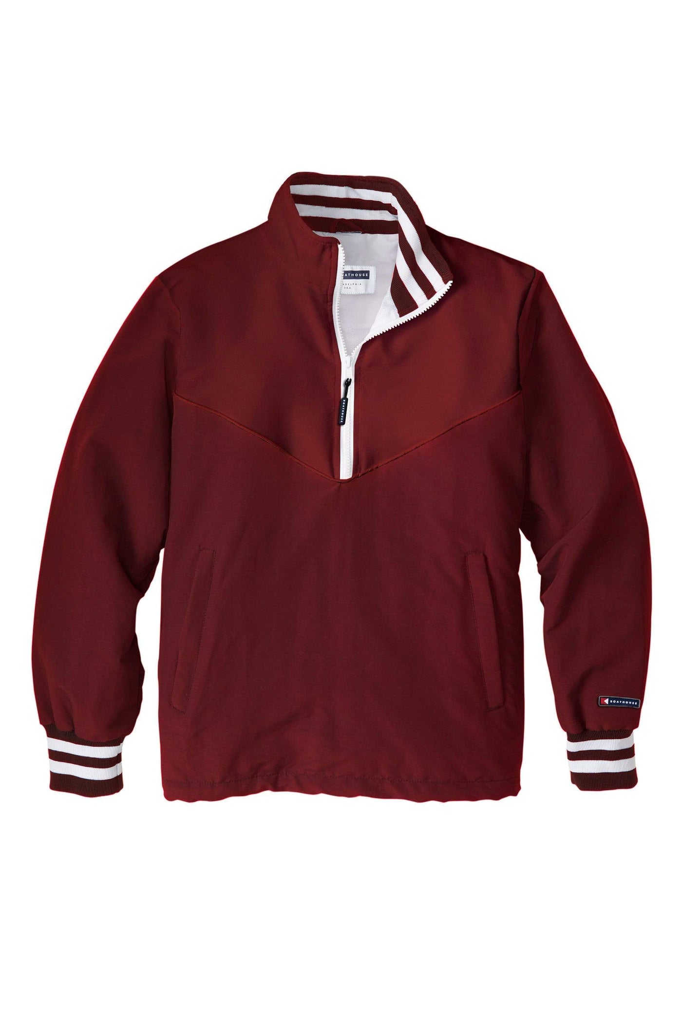 Men's Mission Half-Zip Windbreaker Pullover Cardinal / Small