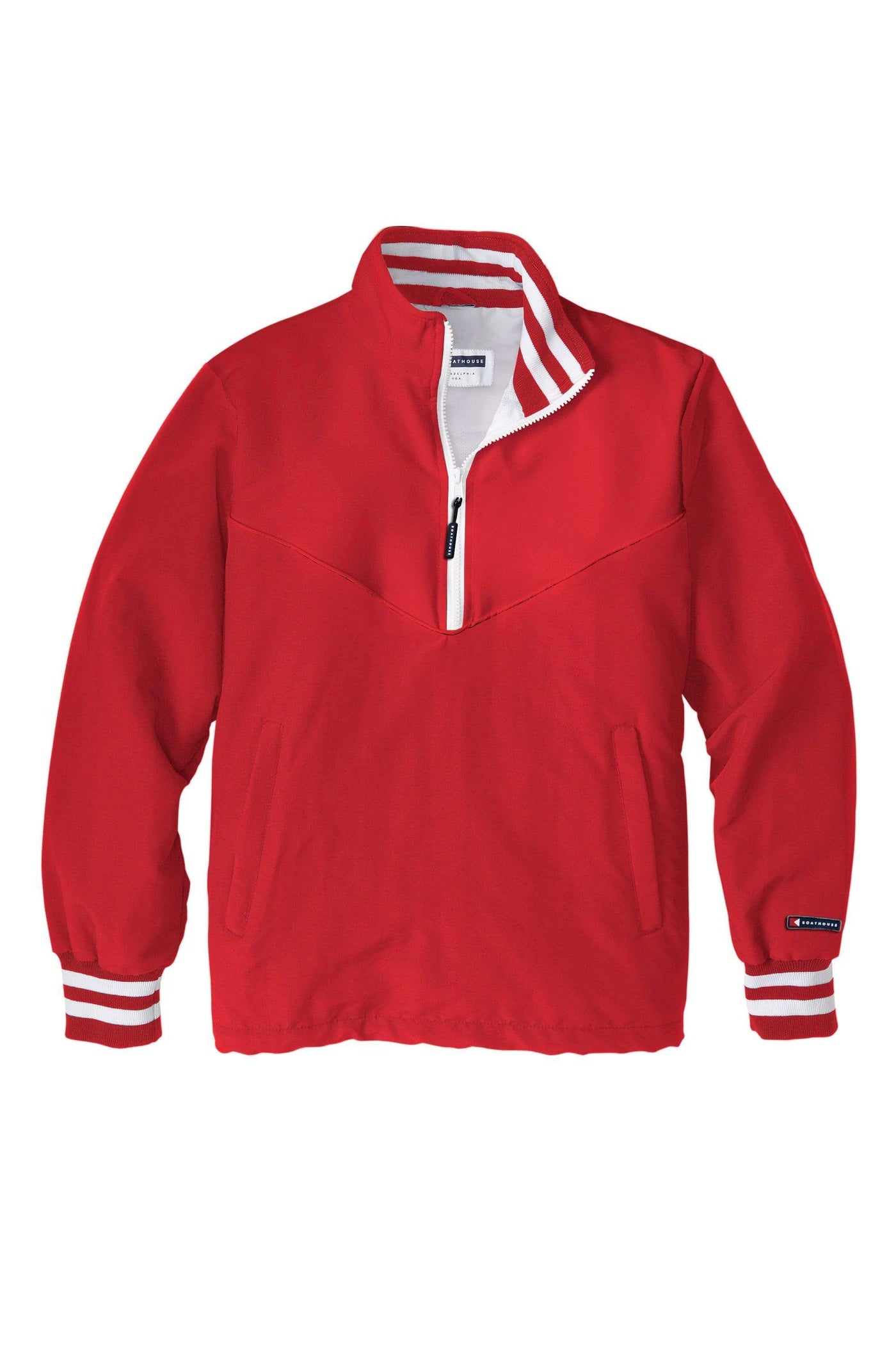 Men's Mission Half-Zip Windbreaker Pullover Red / Small