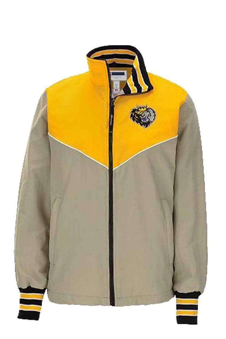 Yellow and Brown Women's Victory Custom Windbreaker Jacket