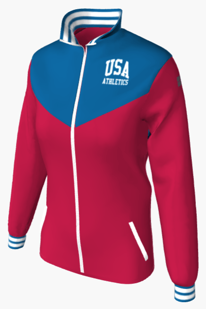 Women's Victory Custom Windbreaker Jacket with USA Athletics logo